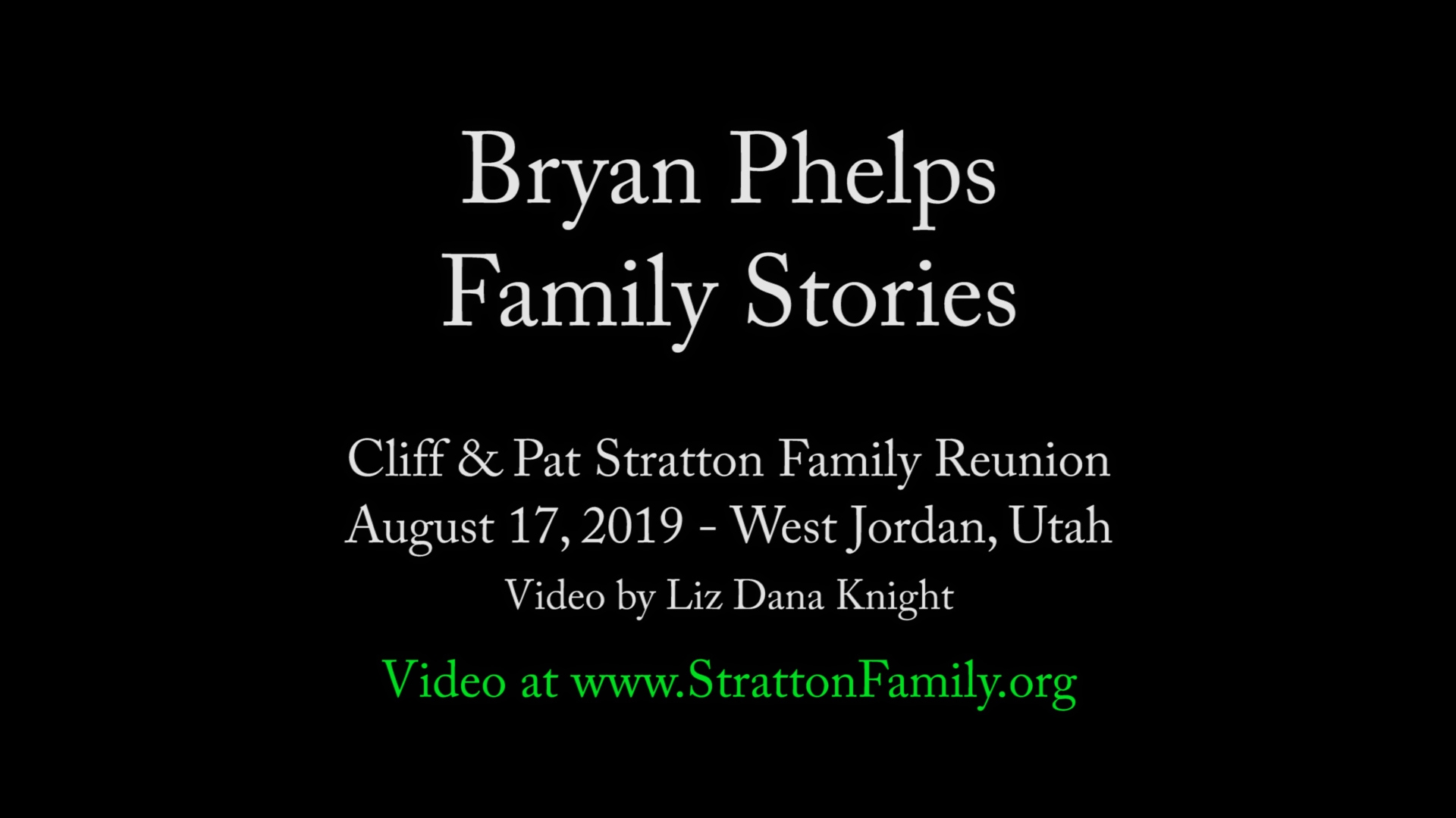 2019 Reunion Bryan Stories